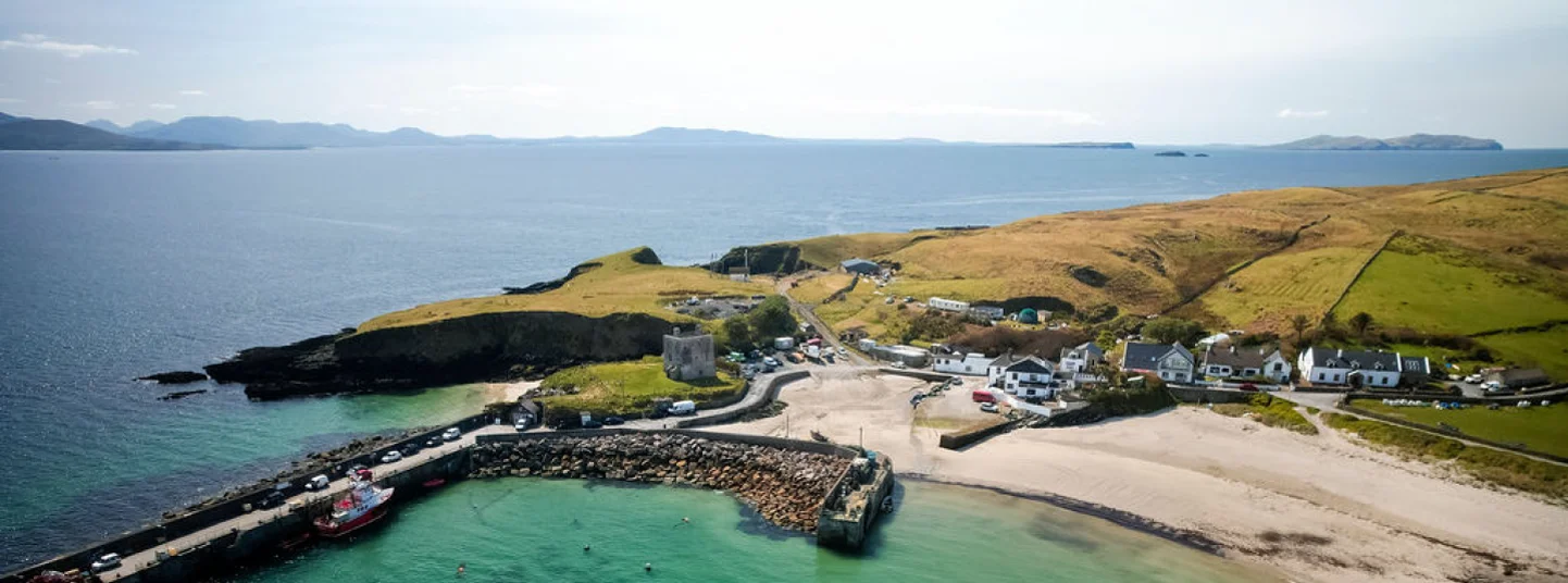 Clare Island ariel view